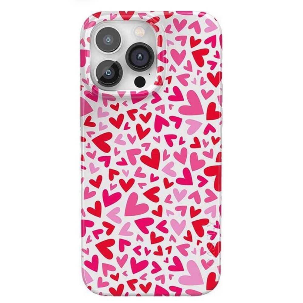 Casely iPhone 14 Pro Max Case Compatible with MagSafe XOXO Pink Candy Hearts - Picture 2 of 11